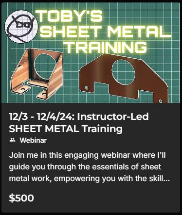 THINKIFIC TOBY'S SHEET METAL TRAINING INSTRUCTOR LED